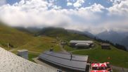 Archived webcam image showing Kaeserstatt Roundshot Meiringen Hasliberg on 1 Aug 2026 at 12:11