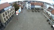 Archived webcam image showing Senftenberg Town Square on 26 Aug 2026 at 08:59