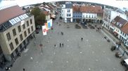 Archived webcam image showing Senftenberg Town Square on 26 Aug 2026 at 12:59