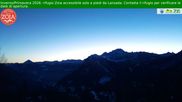 Archived webcam image showing Mountain Lodge Zoia, Chiesa in Valmalenco on 26 Feb 2026 at 18:17