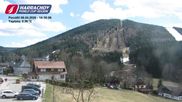 Archived webcam image showing ski-jumping hill Čerťák on 6 Apr 2026 at 14:39