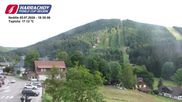 Archived webcam image showing ski-jumping hill Čerťák on 5 Jul 2026 at 18:38