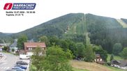 Archived webcam image showing ski-jumping hill Čerťák on 12 Jul 2026 at 18:58