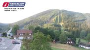 Archived webcam image showing ski-jumping hill Čerťák on 4 Aug 2026 at 06:07