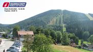 Archived webcam image showing ski-jumping hill Čerťák on 4 Aug 2026 at 14:07