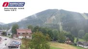 Archived webcam image showing ski-jumping hill Čerťák on 26 Aug 2026 at 16:23