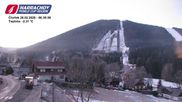 Archived webcam image showing ski-jumping hill Čerťák on 26 Feb 2026 at 06:45