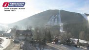 Archived webcam image showing ski-jumping hill Čerťák on 26 Feb 2026 at 08:45