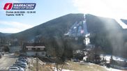 Archived webcam image showing ski-jumping hill Čerťák on 26 Feb 2026 at 12:45