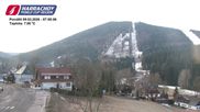 Archived webcam image showing ski-jumping hill Čerťák on 9 Mar 2026 at 07:40