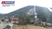 Archived webcam image showing ski-jumping hill Čerťák on 9 Mar 2026 at 14:40