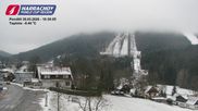 Archived webcam image showing ski-jumping hill Čerťák on 30 Mar 2026 at 10:10