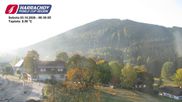 Archived webcam image showing ski-jumping hill Čerťák on 3 Oct 2026 at 08:23