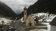 Archiviertes Webcam Bild: Vent - Blick zur Kirche und den Stubaier Alpen am 12.04.2026 um 18:59 Uhr