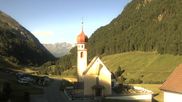Archiviertes Webcam Bild: Vent - Blick zur Kirche und den Stubaier Alpen am 12.07.2026 um 18:58 Uhr