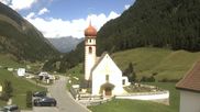 Archiviertes Webcam Bild: Vent - Blick zur Kirche und den Stubaier Alpen am 11.08.2026 um 14:24 Uhr