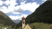 Archiviertes Webcam Bild: Vent - Blick zur Kirche und den Stubaier Alpen am 11.08.2026 um 12:24 Uhr
