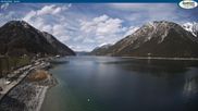 Archived webcam image showing Pertisau at Achensee - footbridge on 5 Apr 2026 at 16:23