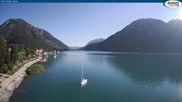 Archived webcam image showing Pertisau at Achensee - footbridge on 12 Jul 2026 at 08:02