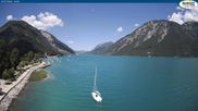 Archived webcam image showing Pertisau at Achensee - footbridge on 12 Jul 2026 at 14:02