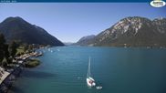 Archived webcam image showing Pertisau at Achensee - footbridge on 12 Jul 2026 at 18:36