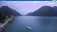 Archived webcam image showing Pertisau at Achensee - footbridge on 1 Aug 2026 at 06:30