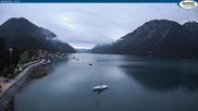 Archived webcam image showing Pertisau at Achensee - footbridge on 18 Sep 2026 at 07:07