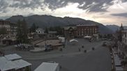 Archived webcam image showing Alpes Maritimes - Place d'Auron on 20 Aug 2026 at 08:30