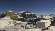 Archived webcam image showing Col Rodella Val di Fassa on Feb 26, 2026 at 12:37 PM