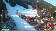Archived webcam image showing Borovets Base on 16 Mar 2026 at 07:01
