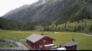 Archived webcam image showing Mountain Hut Krimmler Tauernhaus - Webcam South on 14 Jun 2026 at 07:55
