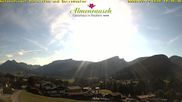 Archived webcam image showing "Almenrausch" Guesthouse Riezlern on 12 Jul 2026 at 18:00