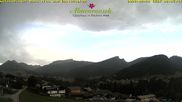 Archived webcam image showing "Almenrausch" Guesthouse Riezlern on 28 Aug 2026 at 08:23