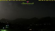 Archived webcam image showing "Almenrausch" Guesthouse Riezlern on 28 Aug 2026 at 02:23