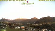 Archived webcam image showing "Almenrausch" Guesthouse Riezlern on 23 Sep 2026 at 06:17