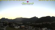 Archived webcam image showing "Almenrausch" Guesthouse Riezlern on 23 Sep 2026 at 07:17