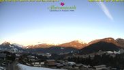 Archived webcam image showing "Almenrausch" Guesthouse Riezlern on 22 Mar 2026 at 07:19