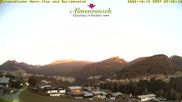 Archived webcam image showing "Almenrausch" Guesthouse Riezlern on 13 Oct 2026 at 07:51