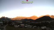 Archived webcam image showing "Almenrausch" Guesthouse Riezlern on 13 Oct 2026 at 08:51