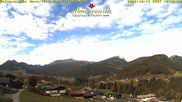 Archived webcam image showing "Almenrausch" Guesthouse Riezlern on 13 Oct 2026 at 10:51