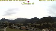 Archived webcam image showing "Almenrausch" Guesthouse Riezlern on 13 Oct 2026 at 12:51