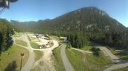 Archiviertes Webcam Bild: Biathlonstadion Ruhpolding: Panorama Chiemgau Arena am 12.07.2026 um 08:23 Uhr