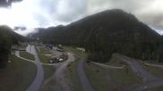 Archiviertes Webcam Bild: Biathlonstadion Ruhpolding: Panorama Chiemgau Arena am 10.10.2026 um 18:38 Uhr