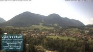 Archived webcam image showing View to Ruhpolding ("Bojernhof") on 24 Aug 2026 at 12:12