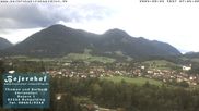 Archived webcam image showing View to Ruhpolding ("Bojernhof") on 26 Aug 2026 at 07:16