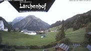 Archived webcam image showing Lärchenhof Naturhotel on 8 Sep 2026 at 07:45
