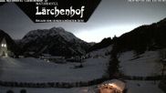 Archived webcam image showing Lärchenhof Naturhotel on 26 Feb 2026 at 18:08