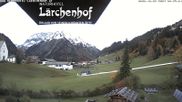 Archived webcam image showing Lärchenhof Naturhotel on 23 Oct 2026 at 08:47