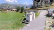 Archived webcam image showing La Plagne - Base station chairlift Montchavin on 26 Jun 2026 at 12:21