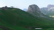 Archived webcam image showing Pordoi Pass Fassa Valley on 28 Jun 2026 at 00:12